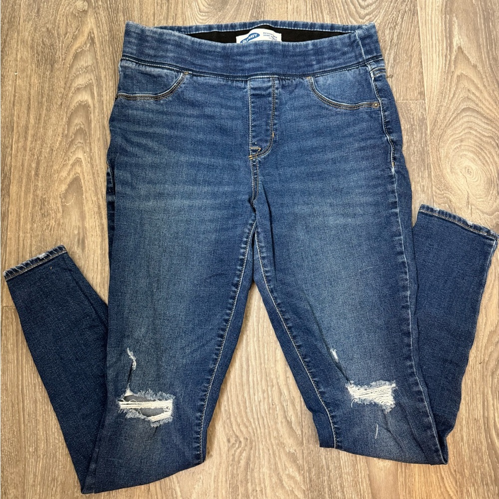 Blue Distressed Women's Jeans